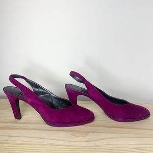Stuart Weitzman Suede Slingback Pumps